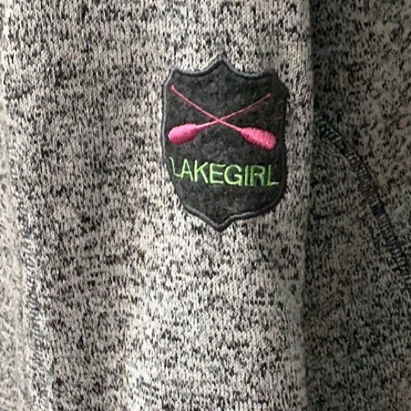 Marbled black & grey “Lake Girl” sweatshirt jacket. - Picture 4 of 7